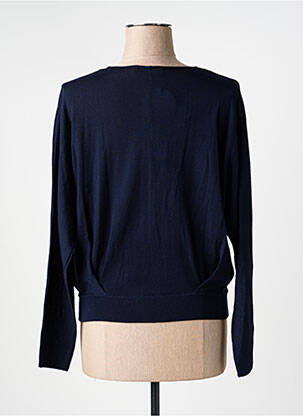 Pull col v manches longues bleu OUI femme