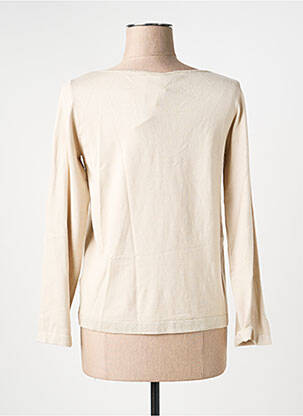 Pull coupe cintrée manches longues beige WNT COLLECTION femme