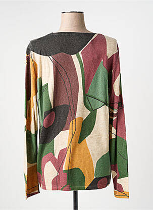 Pull resserrée sur le bas manches longues vert FELINO femme
