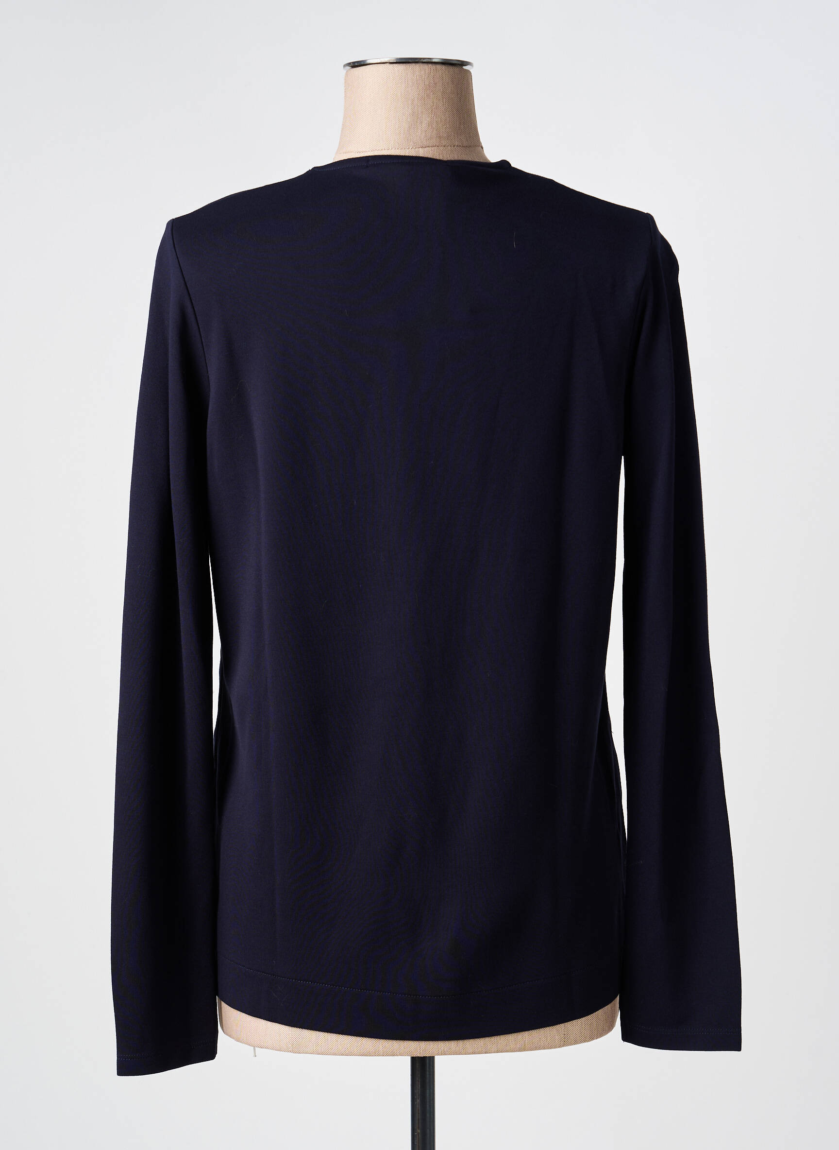 Top tissage jersey manches longues bleu KALISSON femme