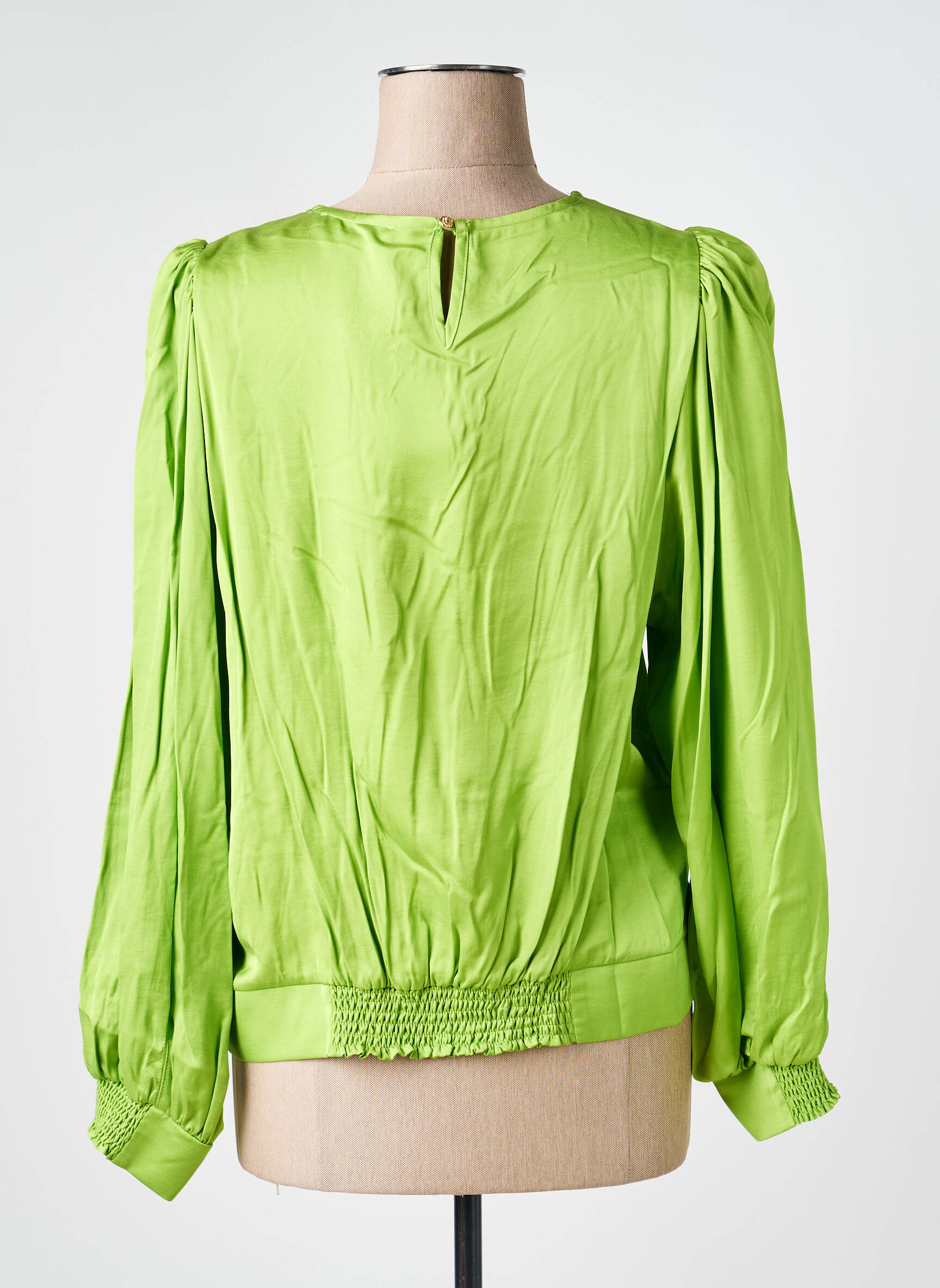 Blouse col rond manches longues vert BARILOCHE femme