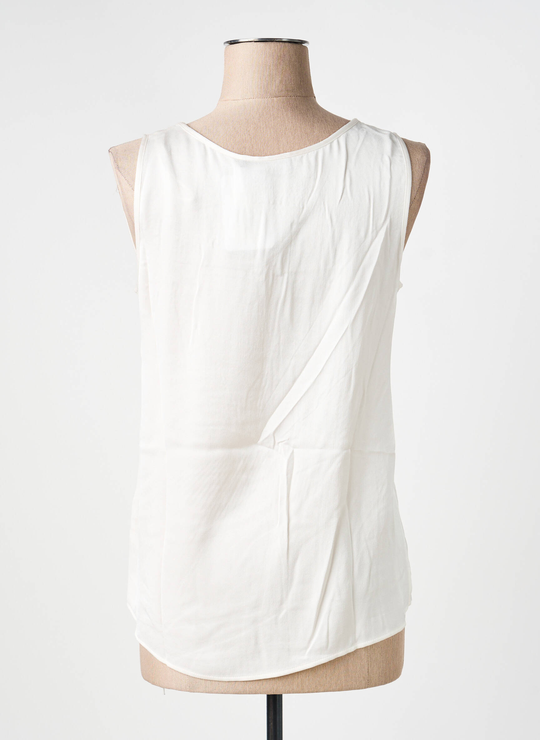 Débardeur stretch sans manche beige OUI femme