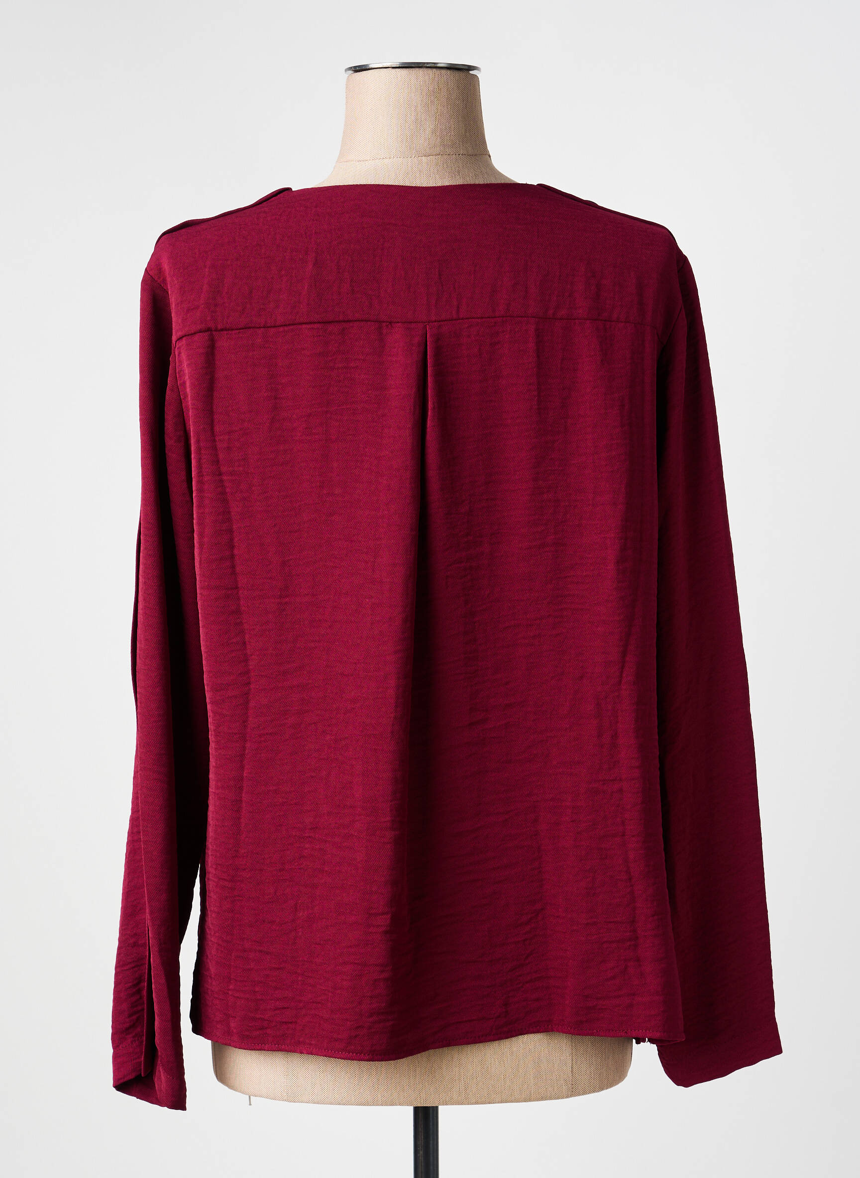 Blouse manches longues manches longues rouge PAZ TORRAS femme