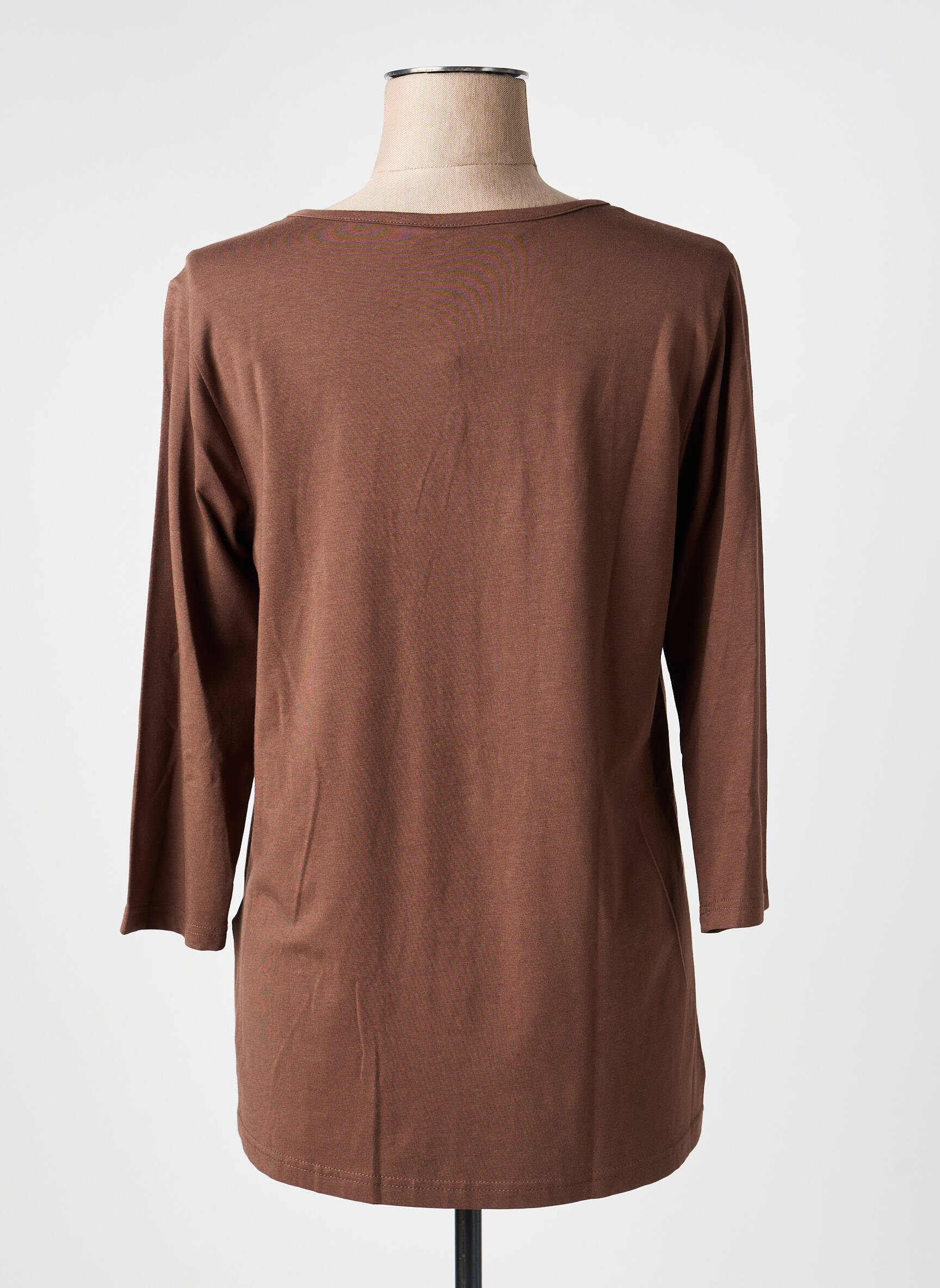 T-shirt manches 3/4 manches 3/4 marron CISO femme