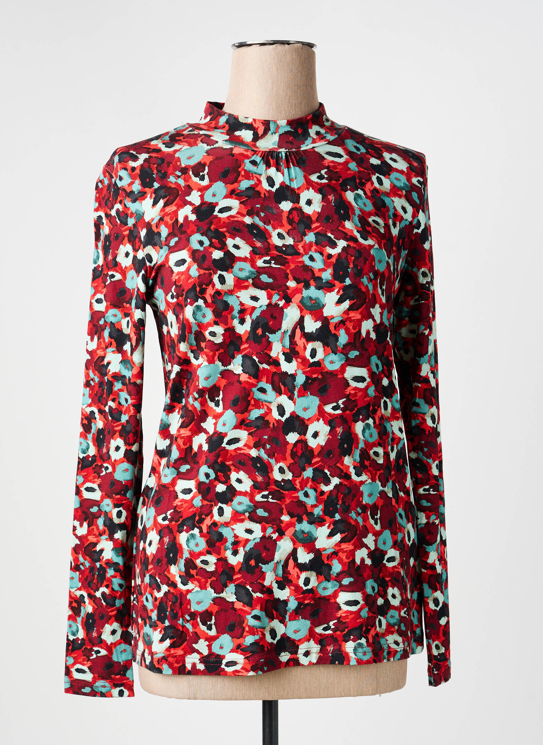 Sous-pull stretch manches longues rouge BRANDTEX femme