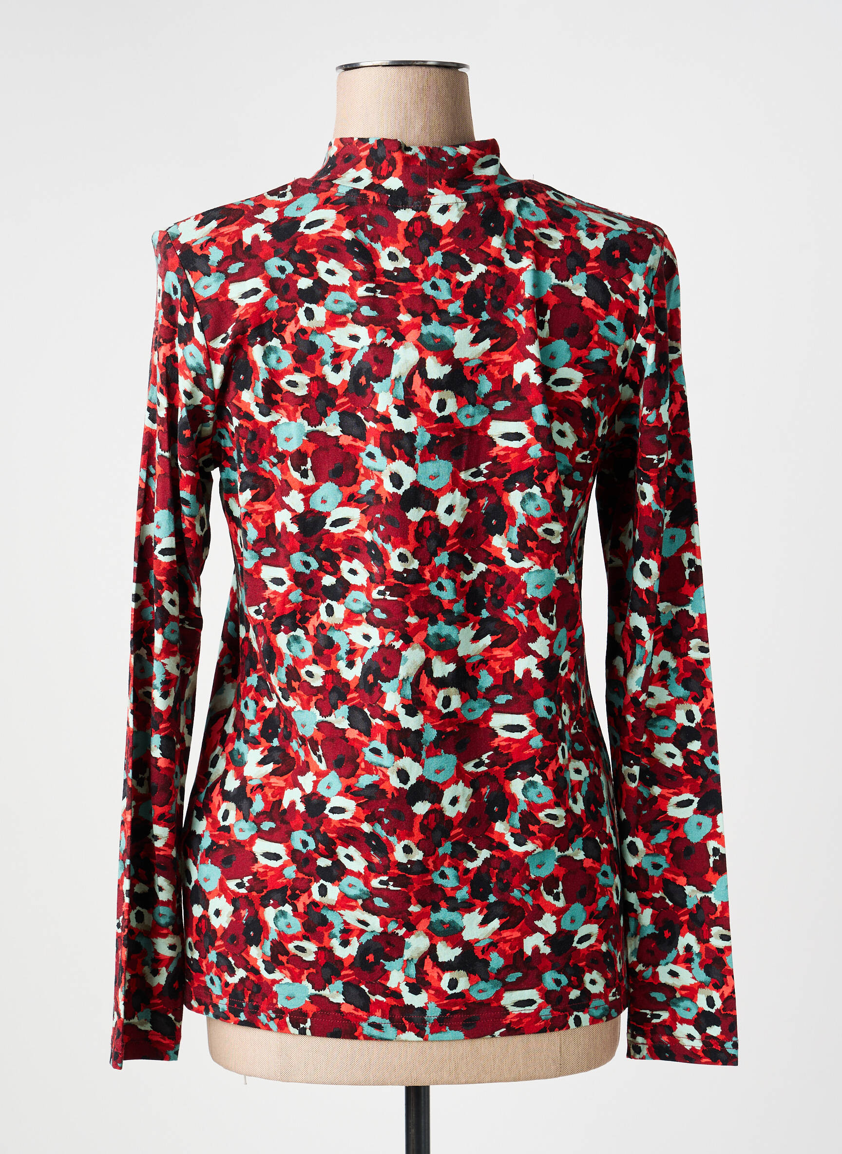 Sous-pull stretch manches longues rouge BRANDTEX femme