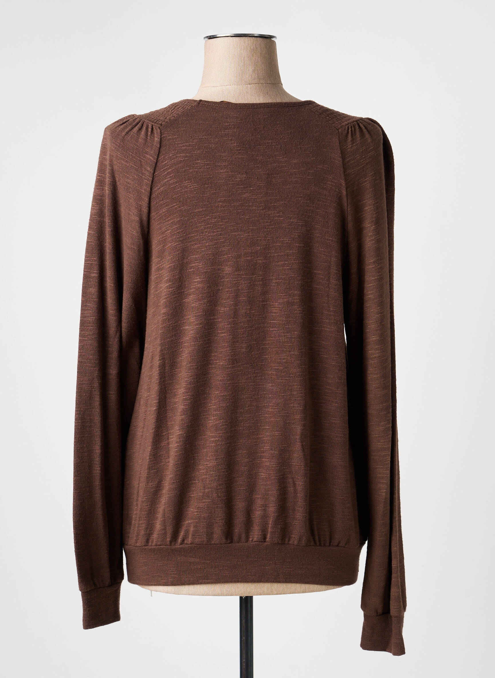 T-shirt manches longues manches longues marron CISO femme