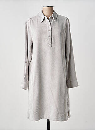 Robe mi-longue manches longues manches longues gris CECIL femme
