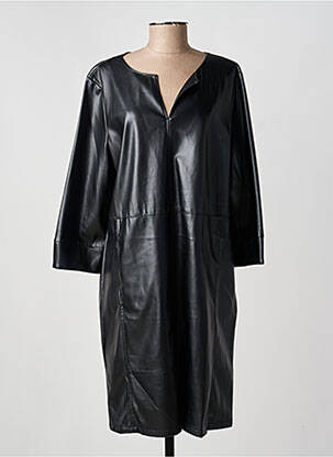 Robe mi-longue manches longues manches longues noir STREET ONE femme