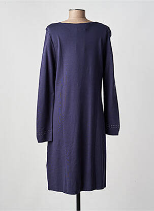 Robe mi-longue manches longues manches longues bleu JOY OF LIFE femme