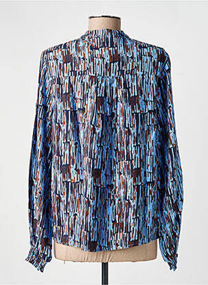 Chemisier tissage crêpe manches longues bleu BRANDTEX femme