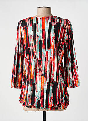 Blouse imprimé fantaisie manches 3/4 orange BRANDTEX femme