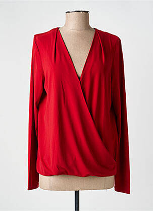 Top tissage jersey manches longues rouge OUI femme