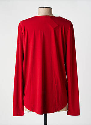 Top tissage jersey manches longues rouge OUI femme