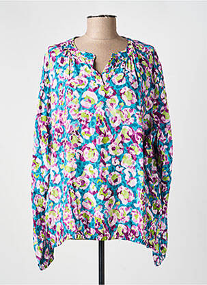 Blouse tissage popeline manches longues violet JOY OF LIFE femme