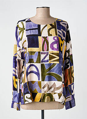 Blouse tissage popeline manches longues vert VLT'S BY VALENTINA'S femme