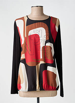 Blouse col rond manches longues noir BARBARA LEBEK femme