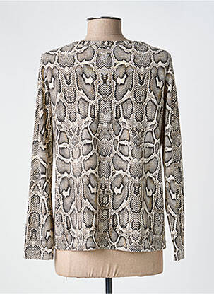T-shirt manches longues manches longues beige VLT'S BY VALENTINA'S femme