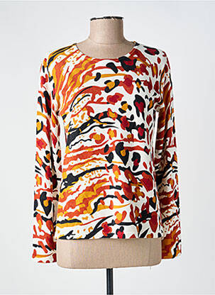 Pull coupe cintrée manches longues orange TELMAIL femme