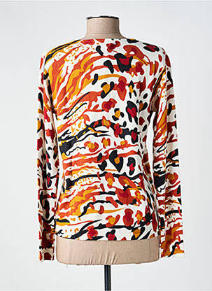 Pull coupe cintrée manches longues orange TELMAIL femme