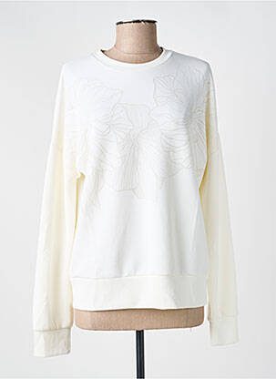 Sweat-shirt stretch manches longues beige JOY OF LIFE femme