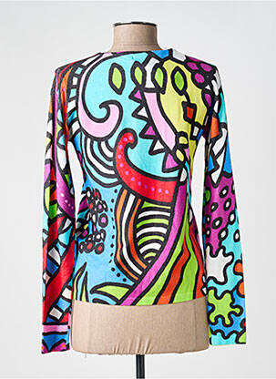 Pull coupe cintrée manches longues rouge TELMAIL femme
