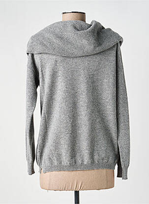 Pull tissage chiné manches longues gris A.POIL femme
