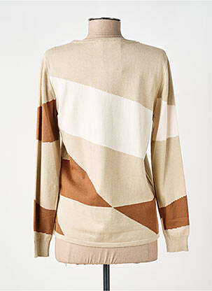 Pull coupe cintrée manches longues beige BARBARA LEBEK femme