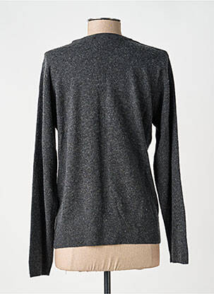 Pull tissage chiné manches longues gris BRANDTEX femme