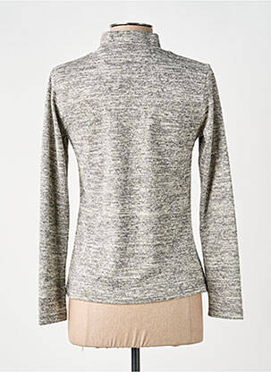 Pull tissage chiné manches longues gris TELMAIL femme