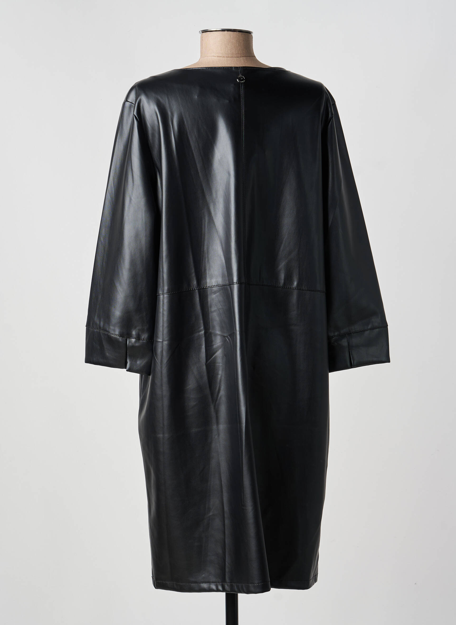 Robe mi-longue manches longues manches longues noir STREET ONE femme