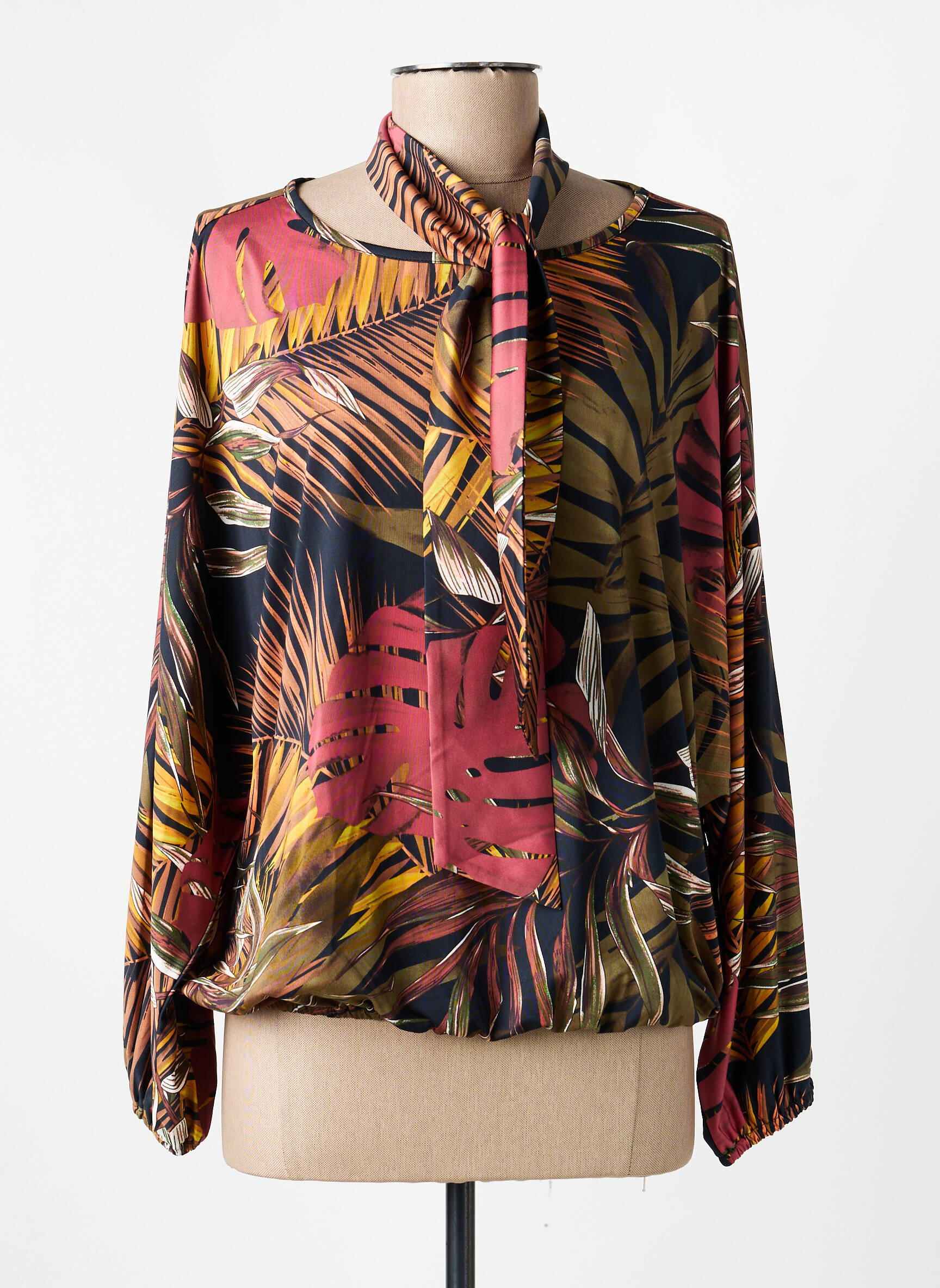 Blouse manches longues manches longues noir K-DESIGN femme