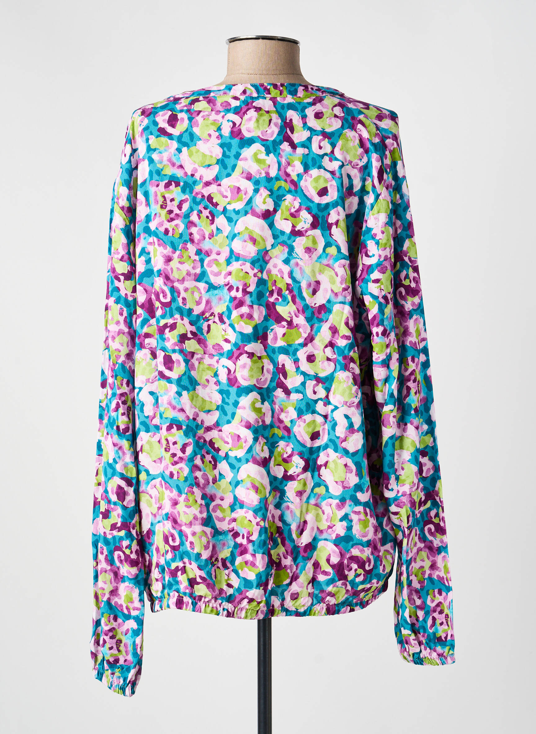 Blouse tissage popeline manches longues violet JOY OF LIFE femme