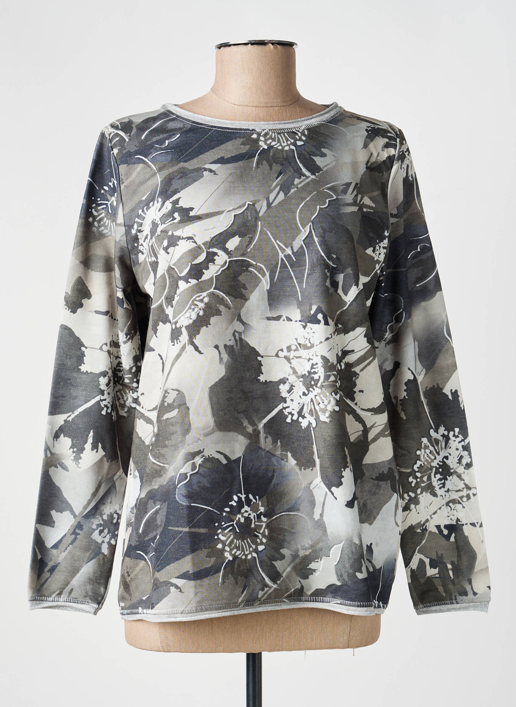 Sweat-shirt stretch manches longues vert JOY OF LIFE femme