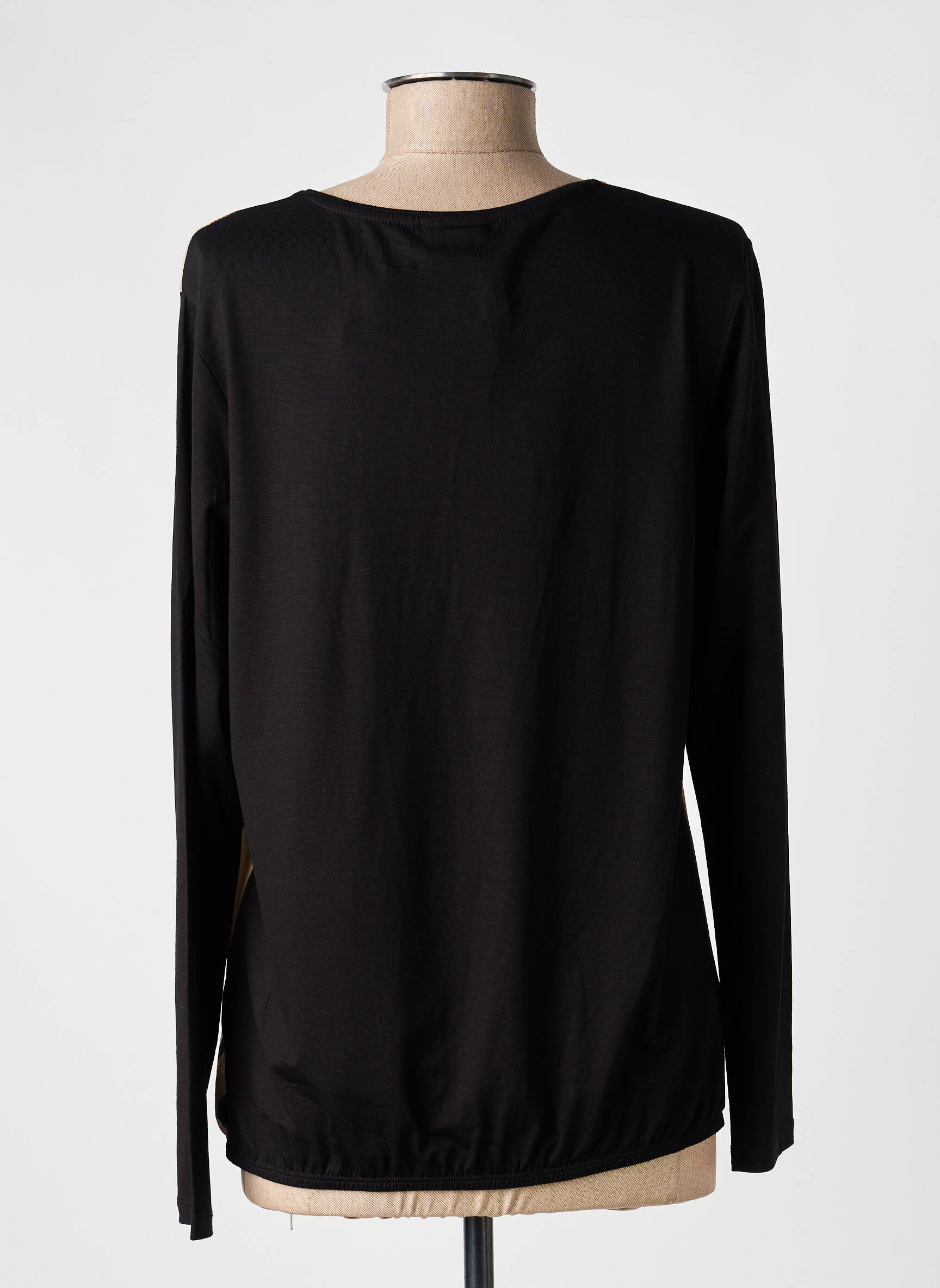 Blouse col rond manches longues noir BARBARA LEBEK femme