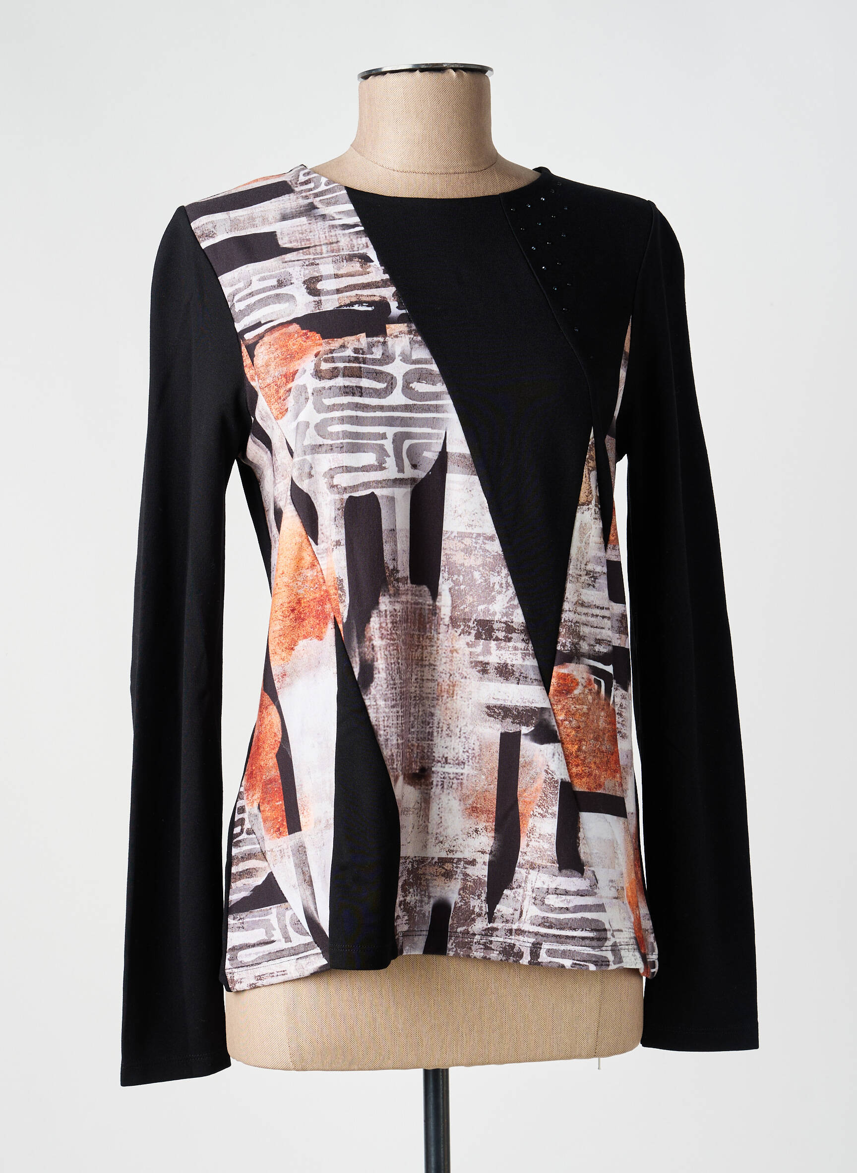 T-shirt manches longues manches longues noir KALISSON femme