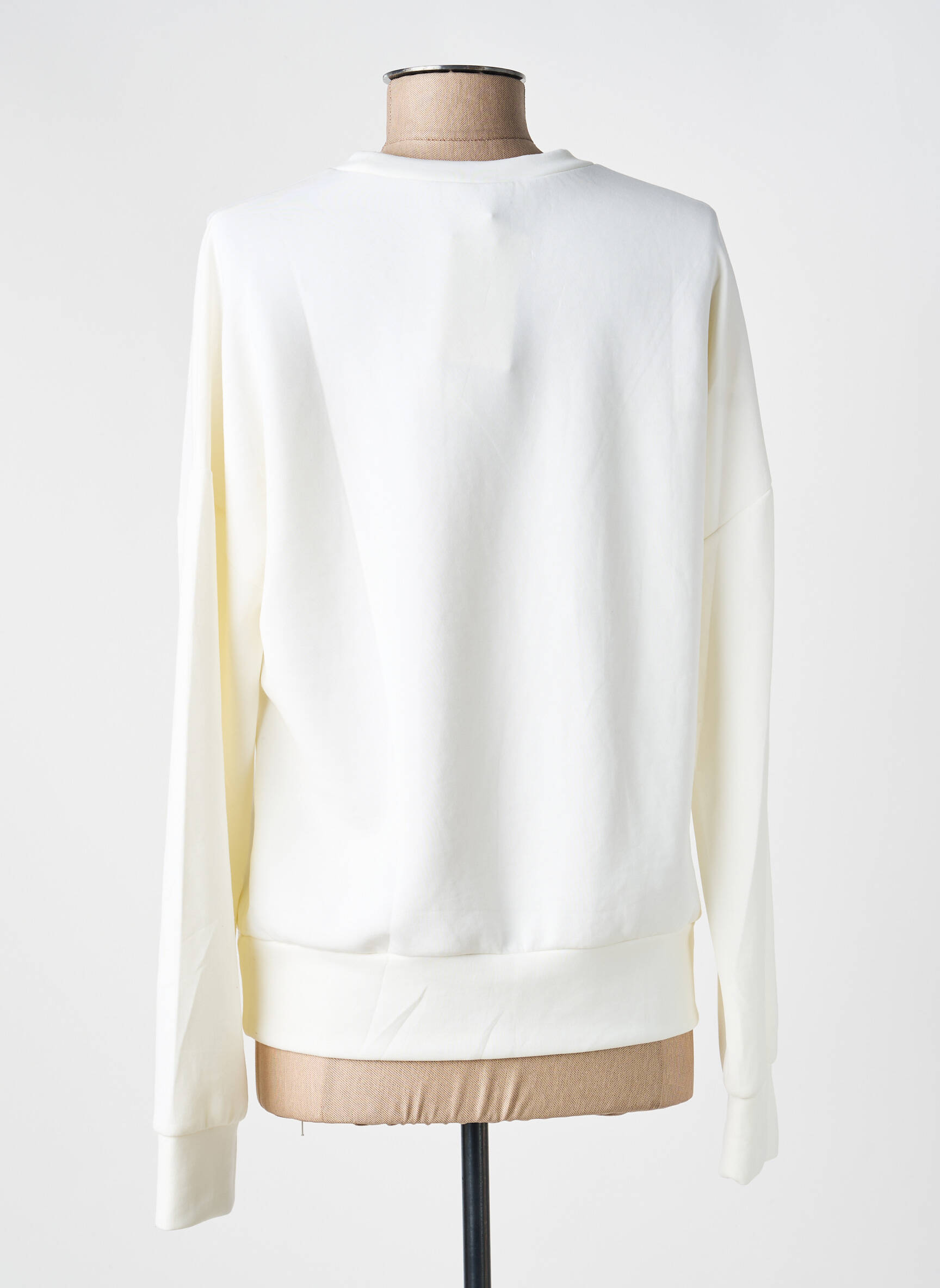 Sweat-shirt stretch manches longues beige JOY OF LIFE femme