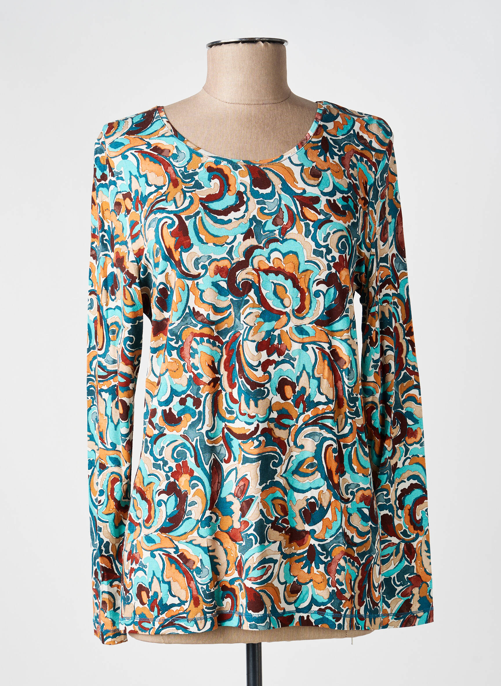 T-shirt manches longues manches longues bleu JOY OF LIFE femme