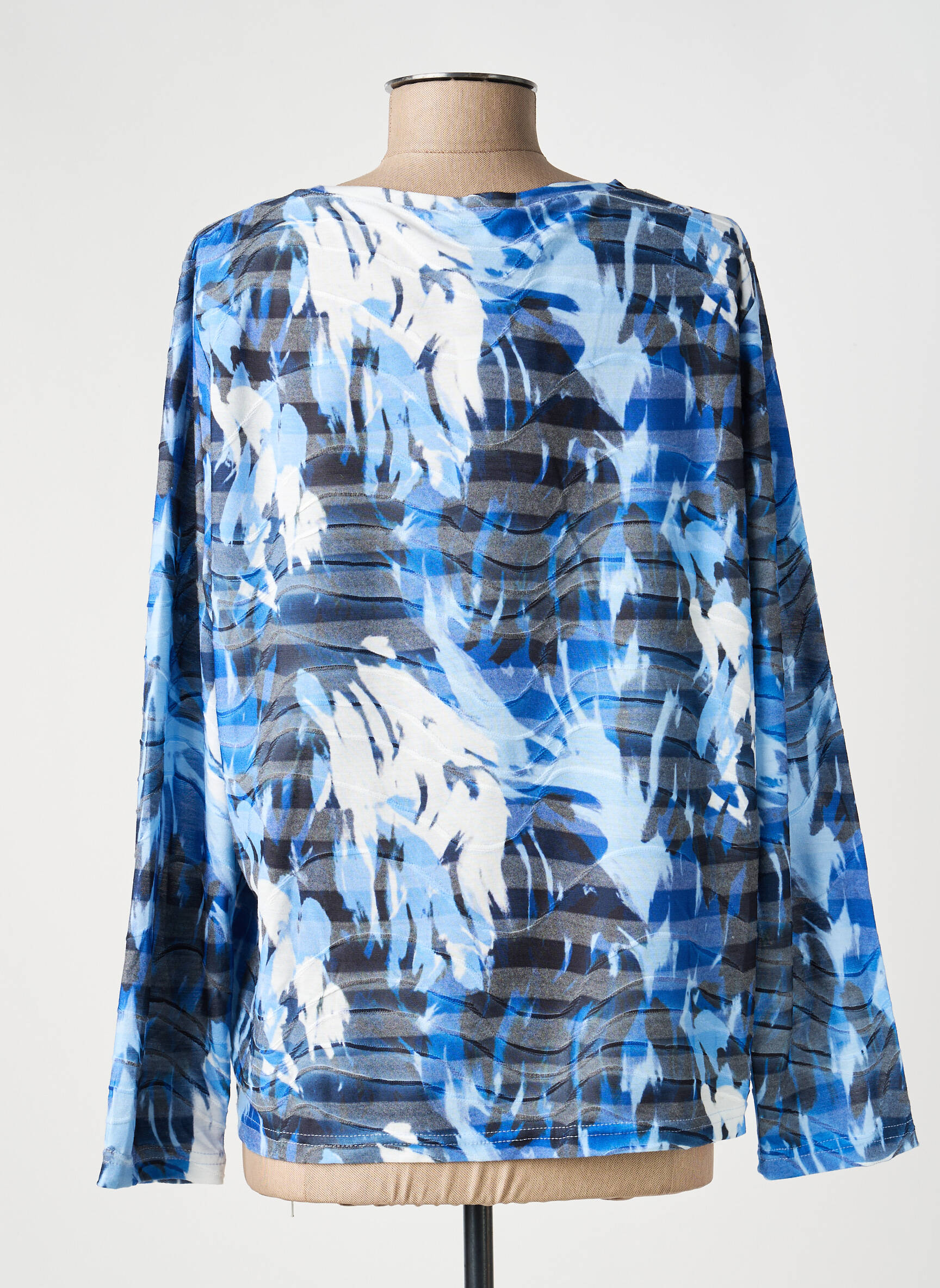 T-shirt manches longues manches longues bleu JOY OF LIFE femme