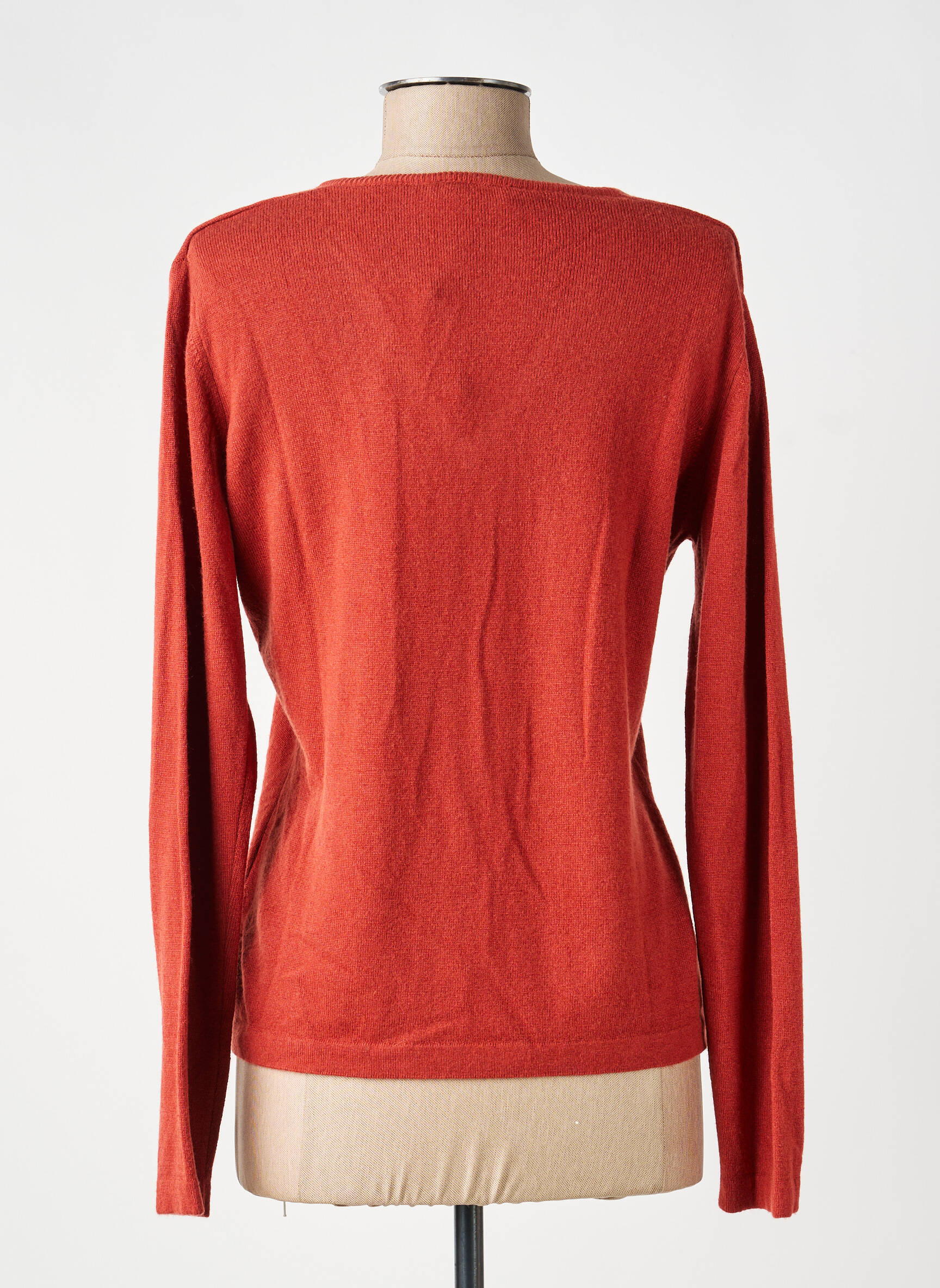 Pull coupe cintrée manches longues orange L'ATELIER D'ANNA femme