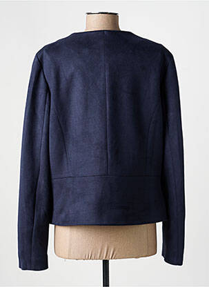 Veste casual tissage suedine bleu GUY DUBOUIS femme