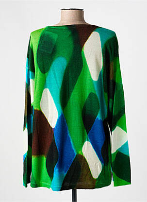 Pull coupe cintrée manches longues vert ANNA & GABRI femme