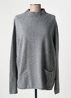 Pull tissage chiné manches longues gris OUI femme