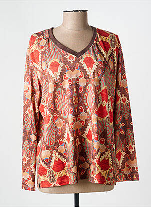Top manches longues manches longues marron TINTA femme