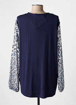 Blouse imprimé fantaisie manches longues bleu BAGORAZ femme
