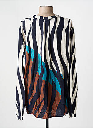 Blouse tissage popeline manches longues bleu BETTY BARCLAY femme