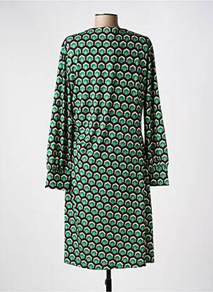 Robe mi-longue manches longues manches longues vert OUI femme