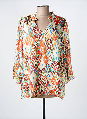 Blouse manches longues manches longues orange JE M'HABILLE COMME ÇA femme