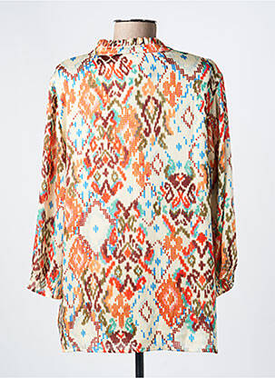 Blouse manches longues manches longues orange JE M'HABILLE COMME ÇA femme