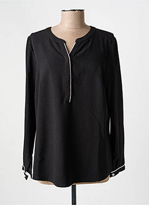 Blouse col rond manches longues noir GUY DUBOUIS femme